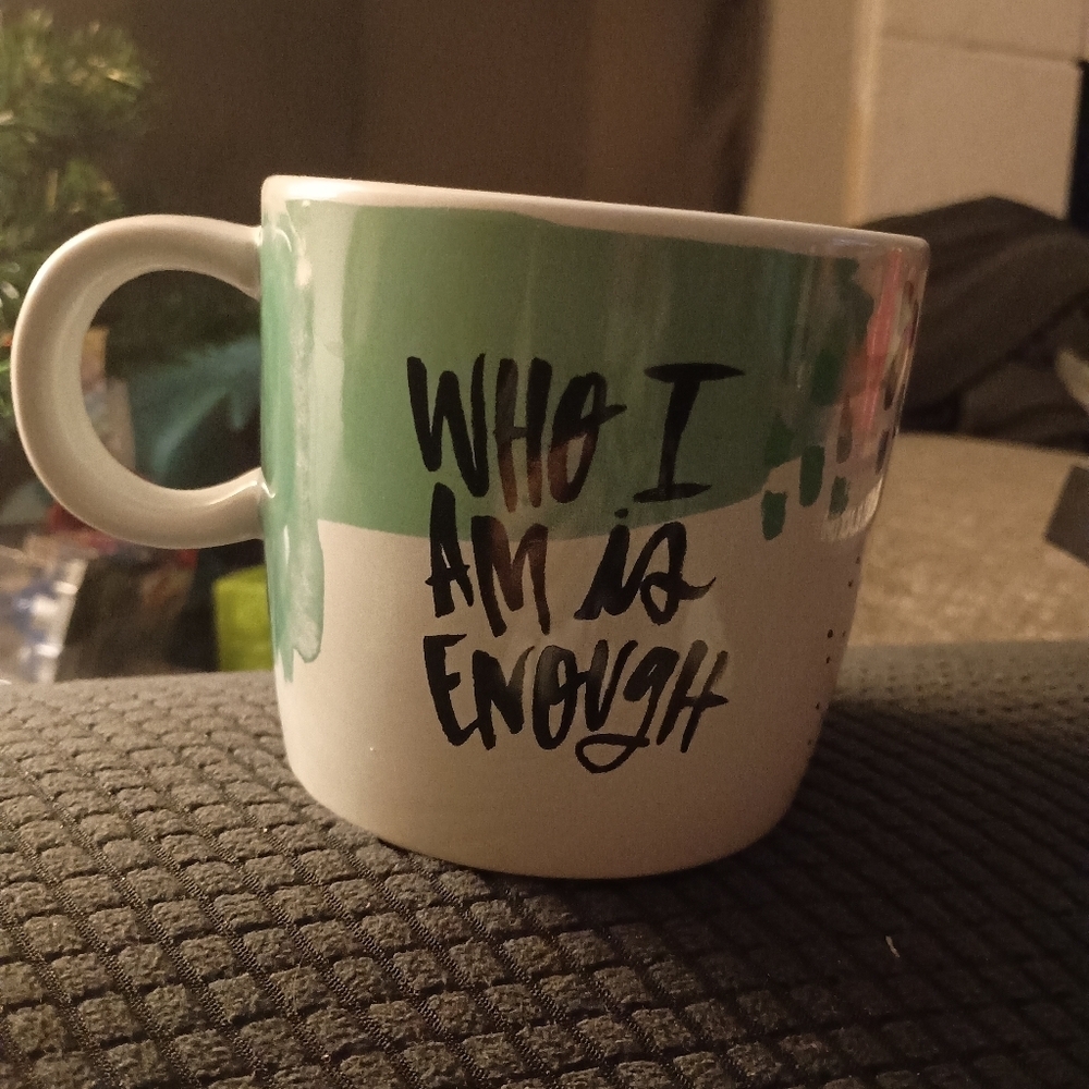 Day Spring "Who I Am Is Enough" + "God Fills All Voids" 14oz Coffee Mug
